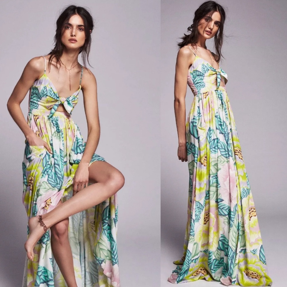 RARE Mara Hoffman Flora Stone Maxi Dress size 8